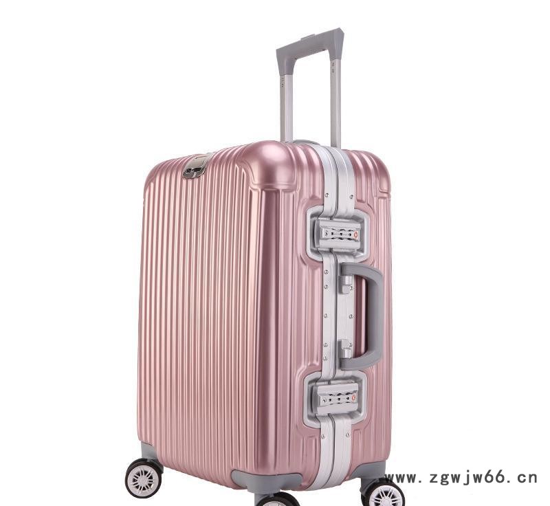平框 拉杆箱玫瑰金旅行箱商务密码箱万向轮学生行李箱铝框箱批发