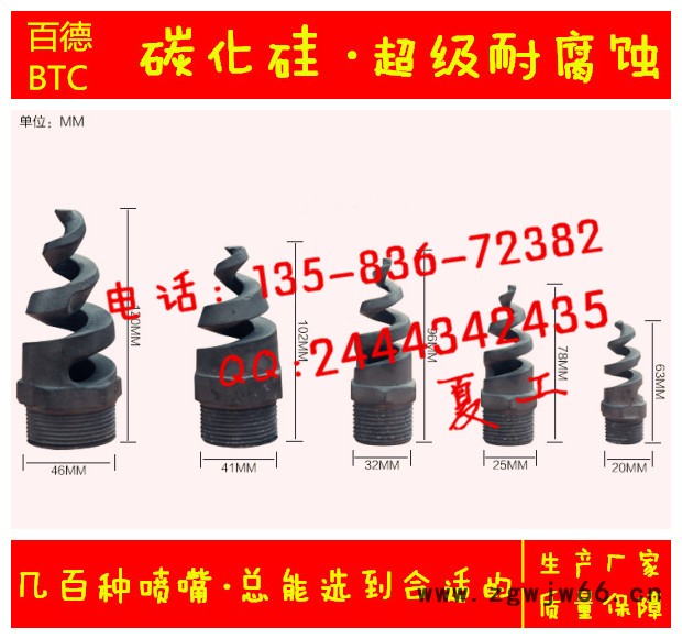 BTC  进口碳化硅喷嘴 脱硫喷嘴图4