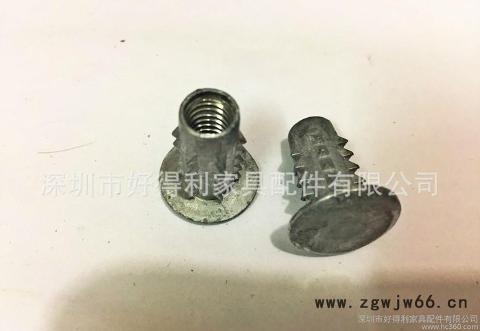 专业生产内外牙螺母，三合一连接件 脚轮 万向轮 锌合金内外牙图3