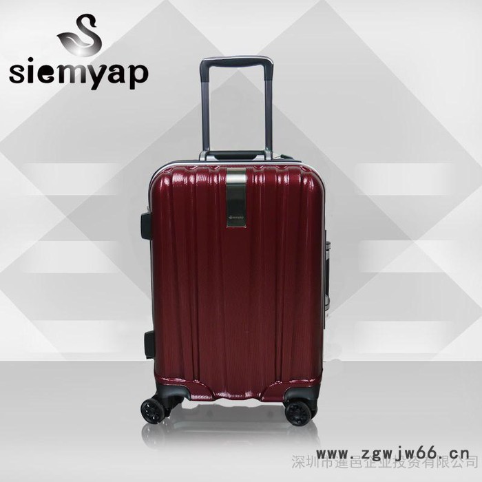 拉杆箱、行李箱 siemyap 商务时尚PC拉杆万向轮TSA海关锁铝框旅游哑光款行李箱图4
