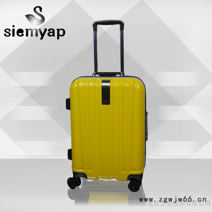 拉杆箱、行李箱 siemyap 商务时尚PC拉杆万向轮TSA海关锁铝框旅游哑光款行李箱图5