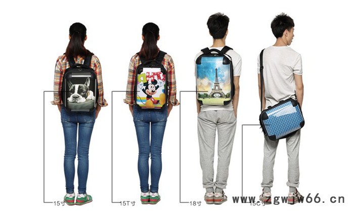 crystal万向轮行李箱 旅行箱 拉杆箱 登记箱 pc电脑包 双肩包 DIY个性定制箱包图3