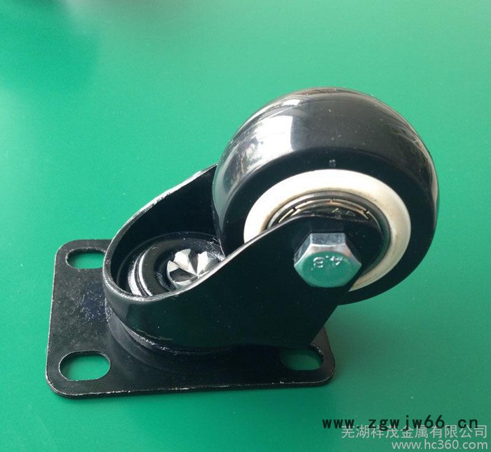 1.5寸2寸2.5寸工业活动脚轮万向轮中型金钻双轴pu聚氨酯轮推车轮图3