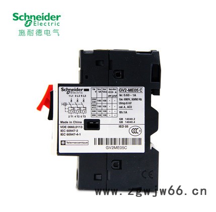 Schneider/施耐德TeSys热磁式电动机断路器GV2ME05C 整定电流0.63-1A 施耐德断路器图2