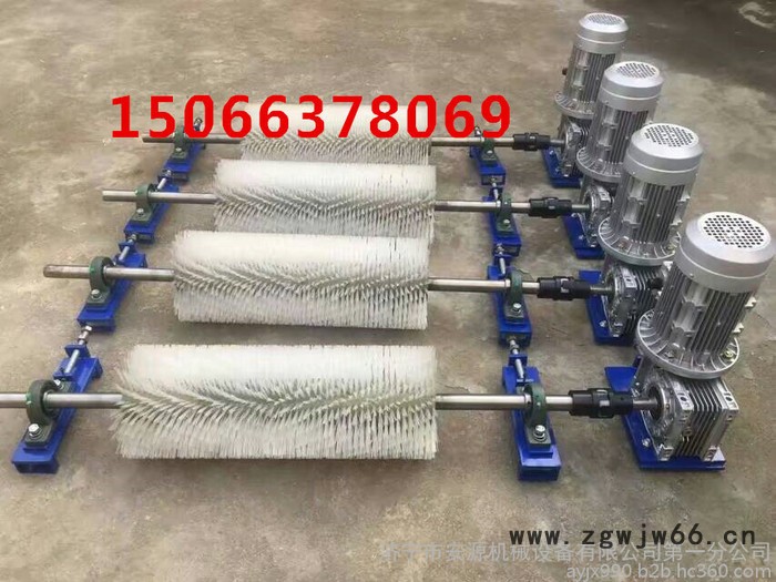 工厂直销电动毛刷清扫器 电动机毛刷辊 被动滚刷清扫器