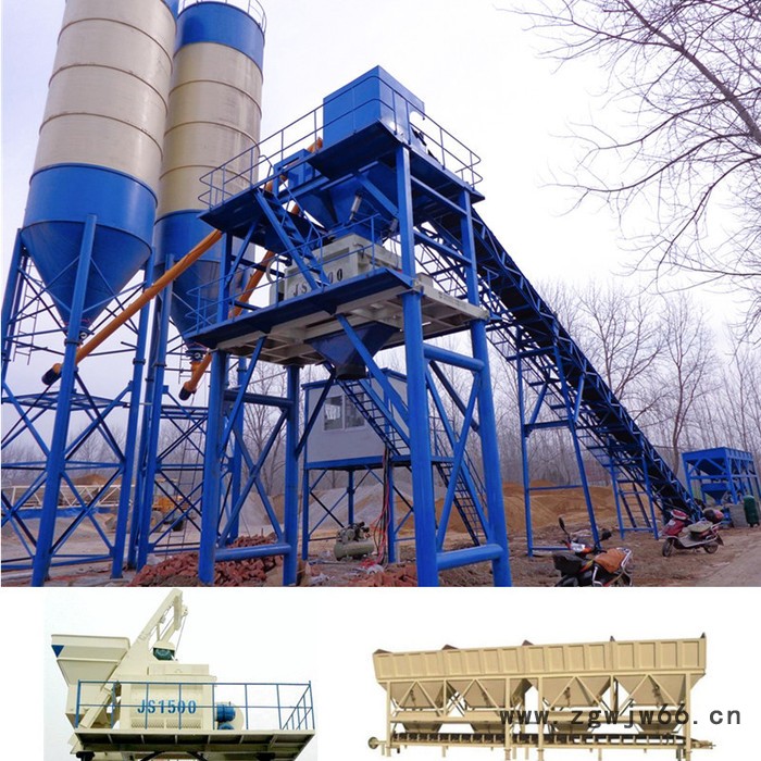 三强机械供应搅拌站电动机  移动式搅拌站 混凝土搅拌站资质 混凝土搅拌站生产厂家图6