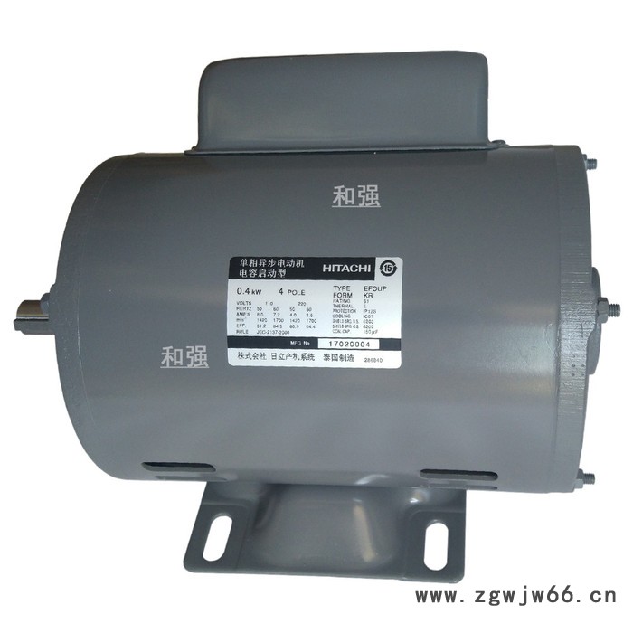 日立电动机马达EFOUP-KQ 1.1KW 4极 铝合金外壳 日立小型单相电机图3