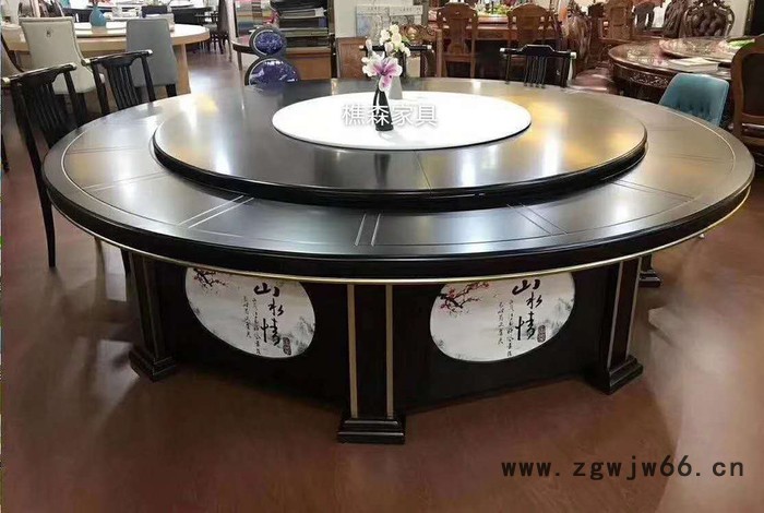 电动机芯 实木软包餐椅 酒店遥控餐台 贵州电动餐桌厂家图4