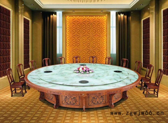 电动机芯 实木软包餐椅 酒店遥控餐台 贵州电动餐桌厂家图2