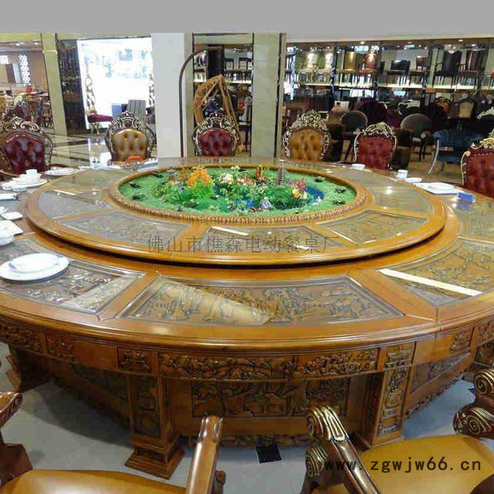 电动餐桌 电动椭圆桌 电动机芯 火锅电动餐桌 椭圆形电动餐桌图5