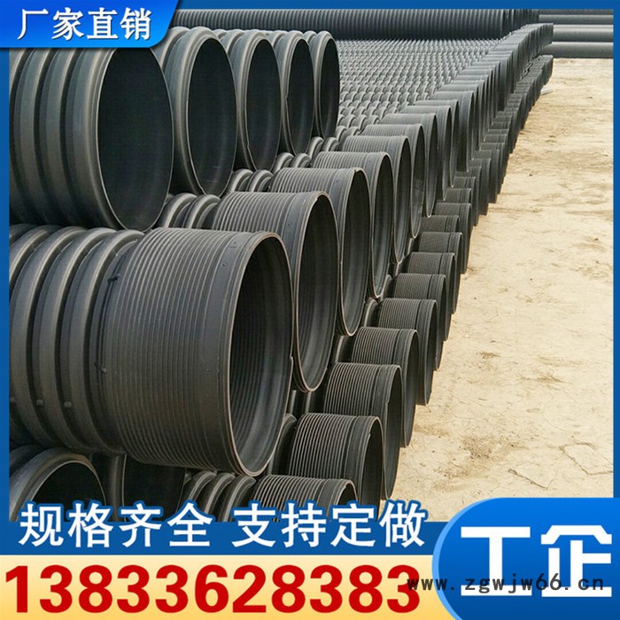 pe双壁波纹管工企厂家生产 hdpe排污管现货排污波纹管定做pe波纹管图3