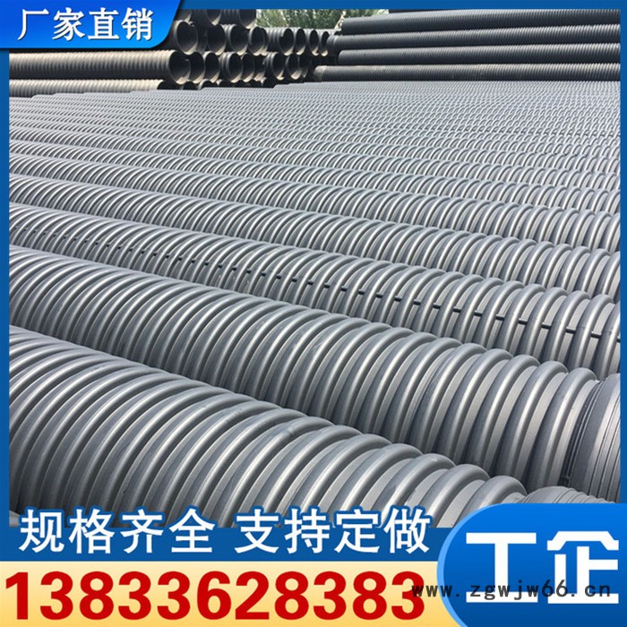 pe双壁波纹管工企厂家生产 hdpe排污管现货排污波纹管定做pe波纹管图4