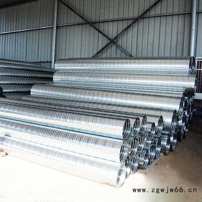 宏源 镀锌圆形螺旋风管工 厂车间白铁皮通风管 螺旋风管定制图2