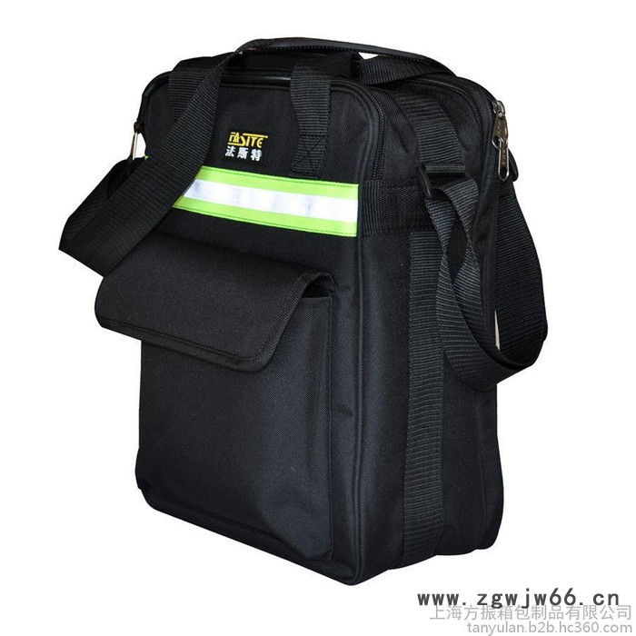 上海供应订做电工工具包 多功能单肩包 反光条加厚维修电工包图4