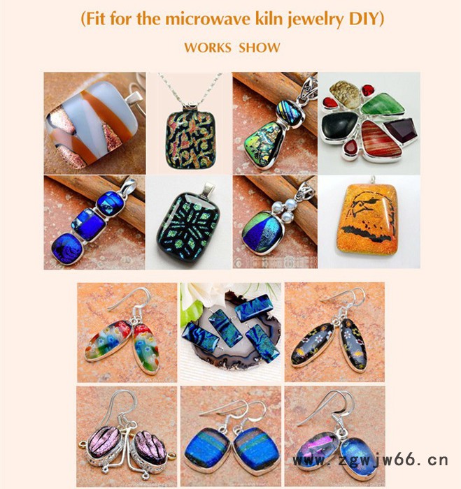 曼德1707003 DIY工具微波窑炉热熔DIY创意工坊手工饰品料 7色圆心熔化玻璃片正方形手工制作材料图5