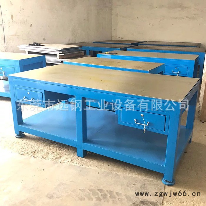 远钢重型模具维修工作台 水磨钢板钳工台 带抽屉飞模台**图6