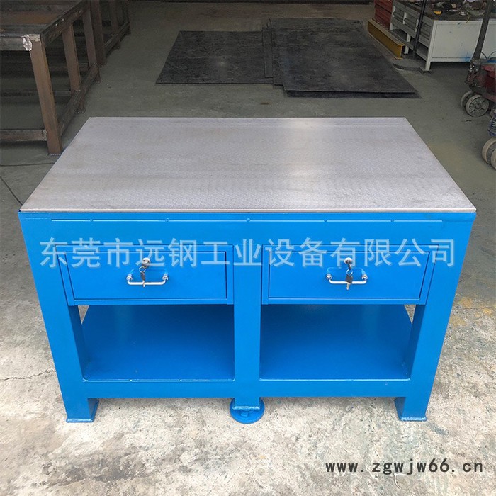 远钢重型模具维修工作台 水磨钢板钳工台 带抽屉飞模台**图4