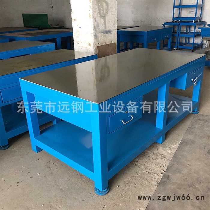 远钢重型模具维修工作台 水磨钢板钳工台 带抽屉飞模台**图8