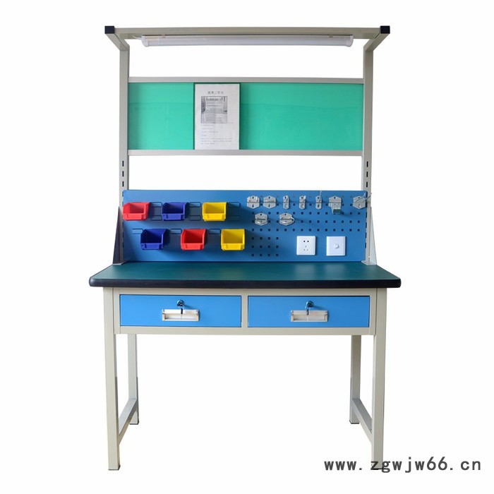 宁波震奥钳工台防静电工作台操作台流水线操作台日光灯检验台维修桌工作桌|可定做工作台图4