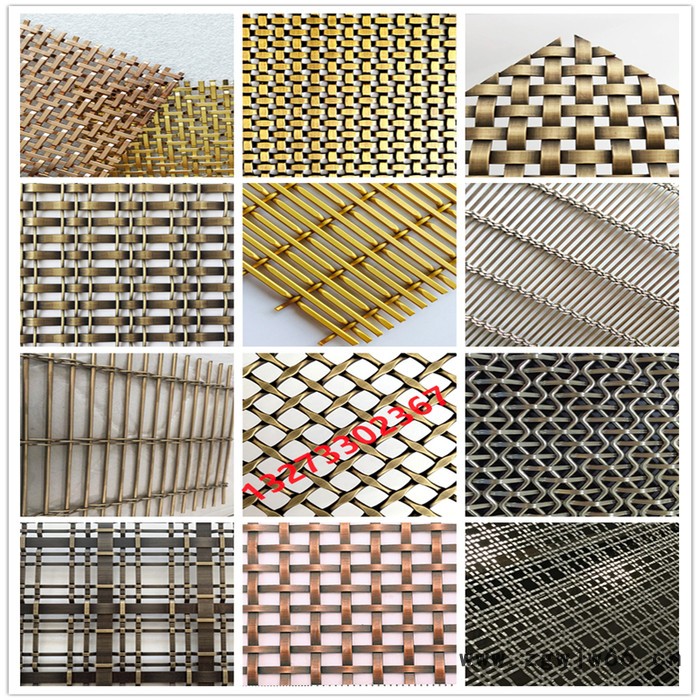 乾卓金属网 金属装饰网金属编制网格道具不锈钢丝隔断屏风装饰网米字铜丝编织圆丝网帘图5