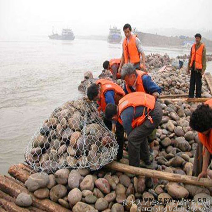 安平合金网兜厂家天之鹰 防汛吊网 抢险抛石网兜 金属网兜护岸图5