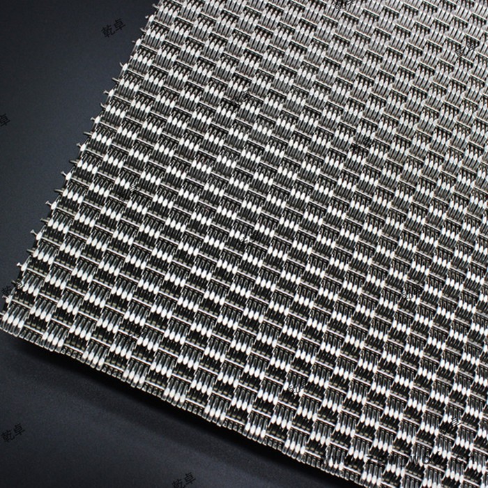 乾卓 电梯轿厢装饰金属网 不锈钢丝无缝编织网 编织防护网格 无缝金属编织网 夹丝玻璃金属网图4