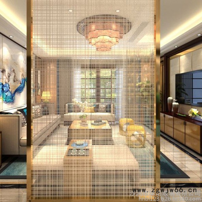 夹丝玻璃金属网 防火玻璃定做 艺术夹丝玻璃 华诺直供  夹丝玻璃金属网图5