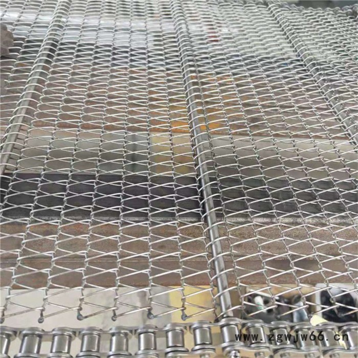 高温玻璃制品退火炉网带 挡板式网链输送带 热处理金属网带图5