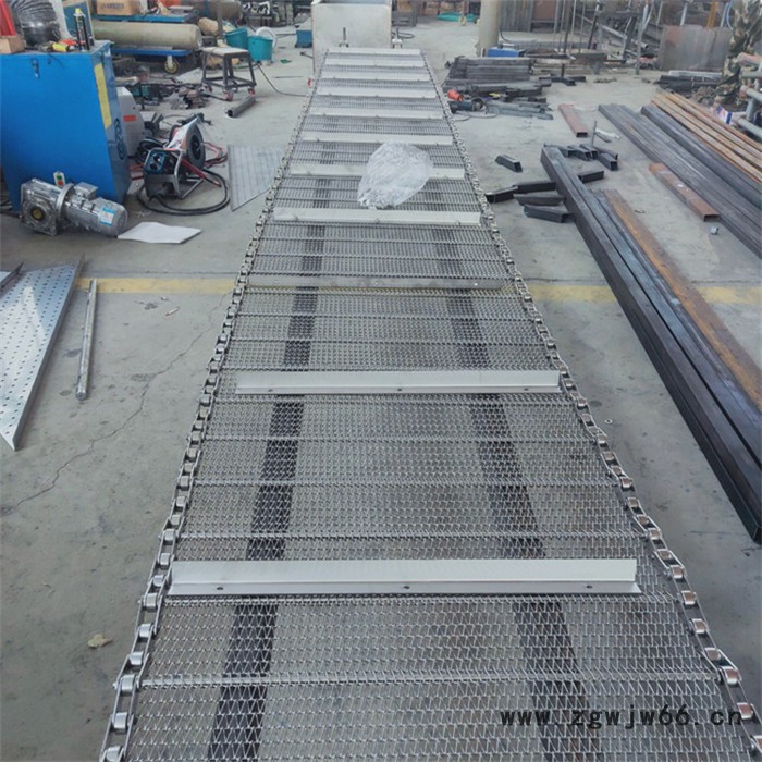 高温玻璃制品退火炉网带 挡板式网链输送带 热处理金属网带图2