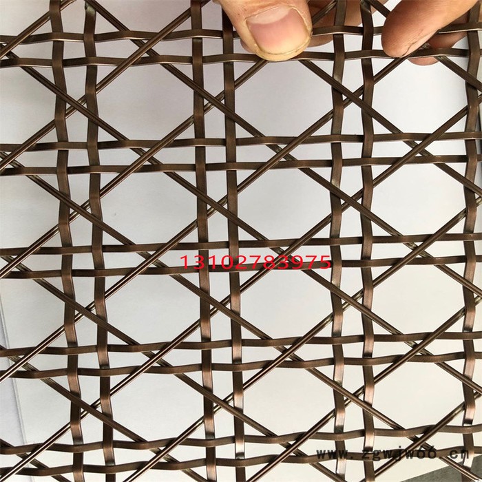 乾卓 金属装饰网帘铜丝网格玻璃夹层金属网格电梯轿厢装饰网安全防护网图3