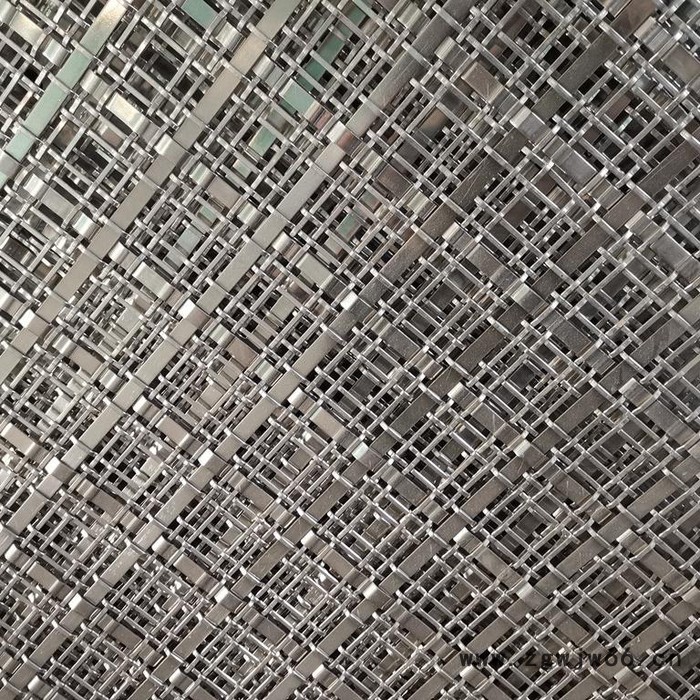 喷塑菱形装饰网   装饰金属网  金属网帘厂家直供图3