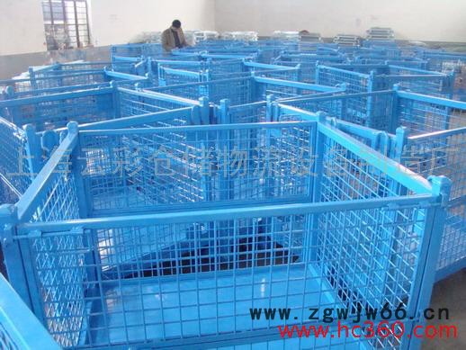 供应上海云彩仓库笼、仓储笼、蝴蝶笼、金属料筐、金属网箱、料架、周转架图2