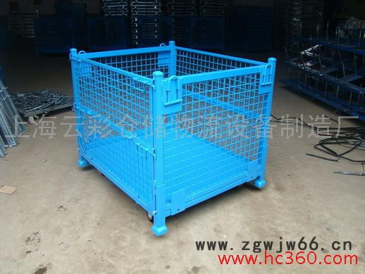 供应上海云彩仓库笼、仓储笼、蝴蝶笼、金属料筐、金属网箱、料架、周转架图1