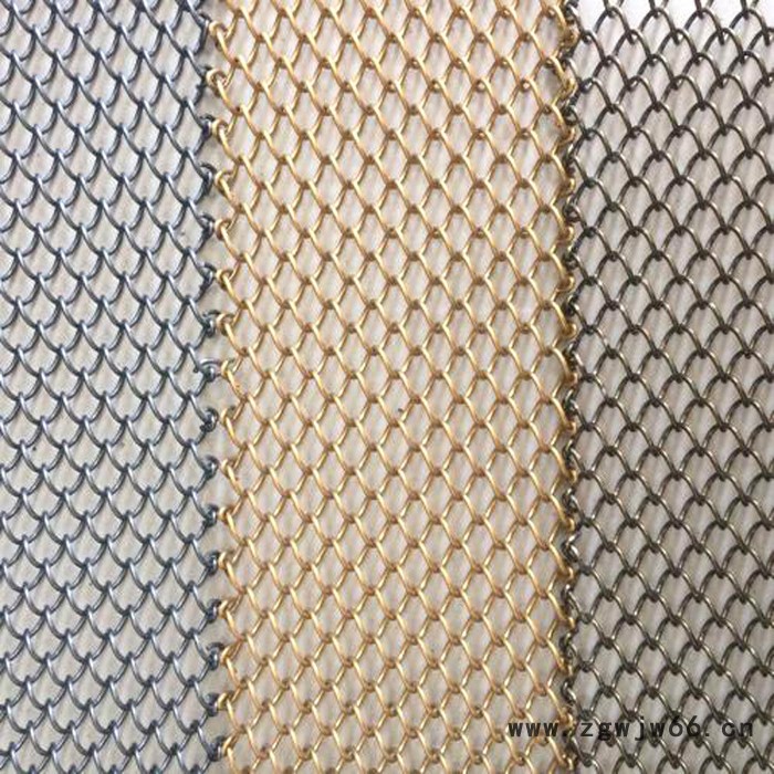 长义 厂家定制 多色可选 金属烤漆幕墙装饰网 勾花垂帘网 金属网帘图2