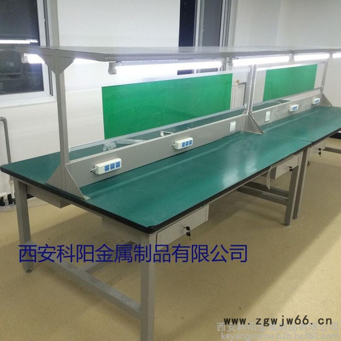科阳工作台ky-2 流水线工作台 双面带灯工作桌 防静电工作台单面工作桌 钳工工作台 钳工桌维修厂维修台操作台图3