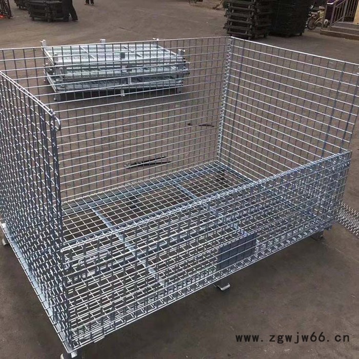 金属网箱 仓库车间周转箱 折叠定制金属储物笼 固达 大量现货图4