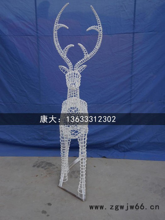 甘肃康大雕塑定制 户外园林景观饰品金属网格动物**摆件图5