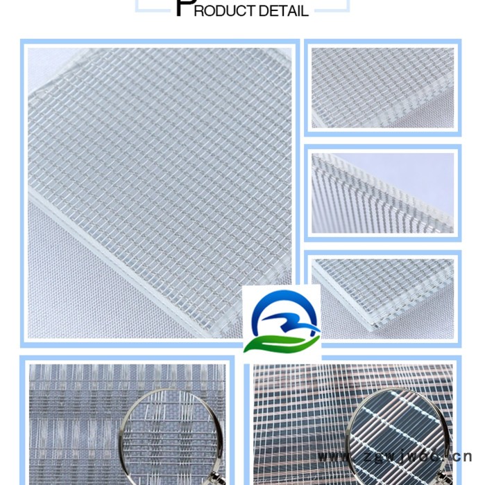 乾卓 金属装饰网帘、艺术夹丝玻璃网钢丝网、彩色壁布金属网加金属丝玻璃丝绢材料图5