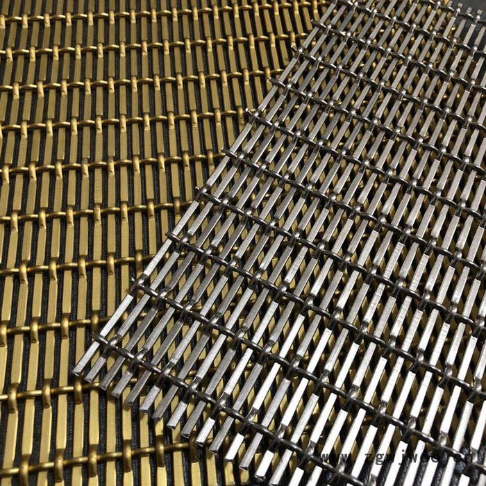 乾卓 金属装饰网帘金属编织装饰网隔断屏风网幕墙金属网建筑立面墙体金属隔断网图7