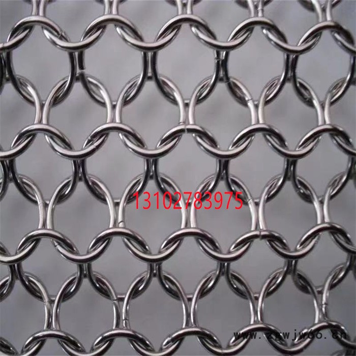 乾卓 金属装饰网帘不锈钢菱形孔网格金属圆环网帘玻璃夹层金属网电梯轿厢装饰网图2