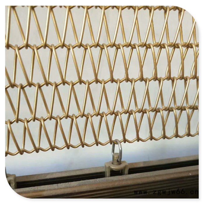 乾卓 金属装饰网帘不锈钢菱形孔网格金属圆环网帘玻璃夹层金属网电梯轿厢装饰网图3