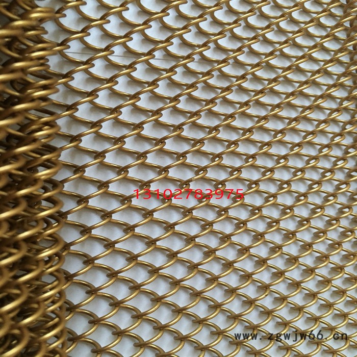 乾卓 金属装饰网帘不锈钢编织网格钛金金属网电梯轿厢装饰网金属幕墙网图2