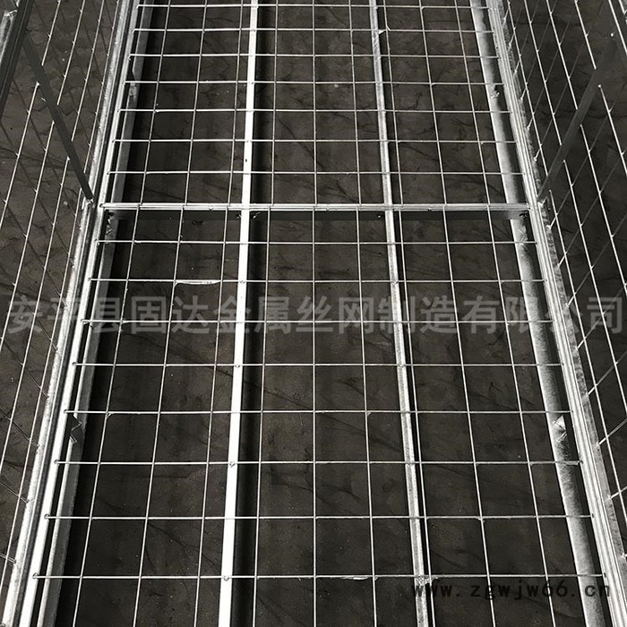 仓储笼 ** 金属网筐仓库笼 镀锌折叠移动式牵引仓储笼图3