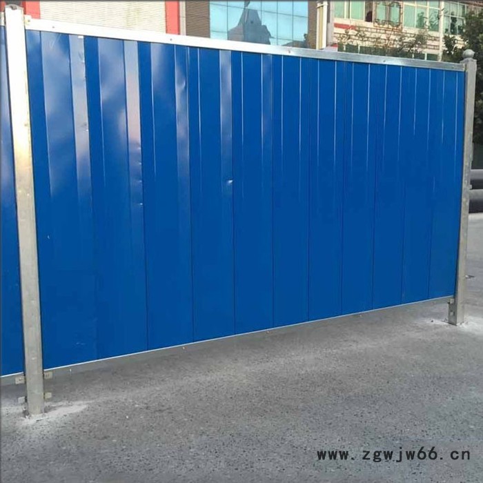 派森 pvc围挡 金属网 彩钢围挡 pvc彩钢围挡 蓝色工地围挡图3