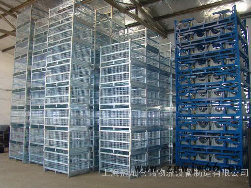 供应铁板箱、金属周转箱、料箱、料筐、金属筐、金属网箱、仓库笼、仓储笼、料架、托盘、物流台车、手推车、轮胎架、两面车图2