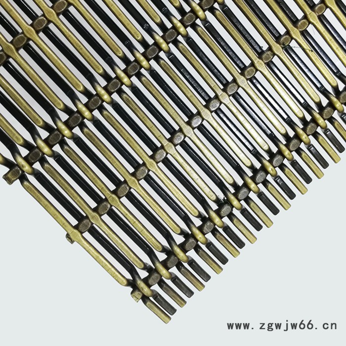 乾卓网业生产销售古铜网格钛金装饰网屏风网格不锈钢装饰网深灰色筛网外墙金属网帘图2