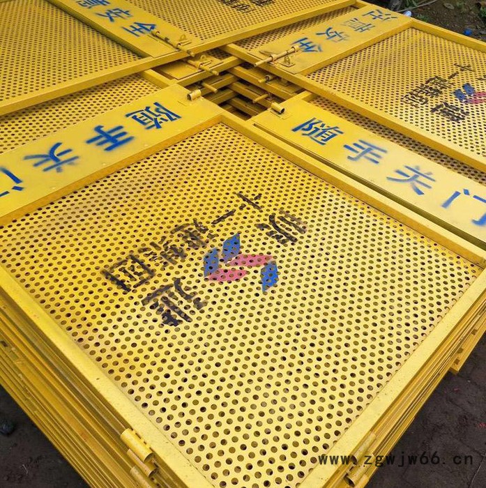 四川电梯防护门厂家专业生产 淮北金属网电梯门 建筑工地电梯安全门 楼层建筑安全电梯门图7