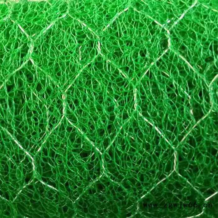 绿化加筋麦克垫  三维土工植生垫  聚合物加筋网 高尔凡加筋麦克垫 机编加筋六边形双绞合金属网图7