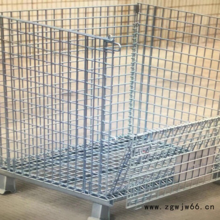 【金帆】 厂家直销 折叠式仓储笼 金属网格  带轮仓储笼 仓储物流箱可定做图7