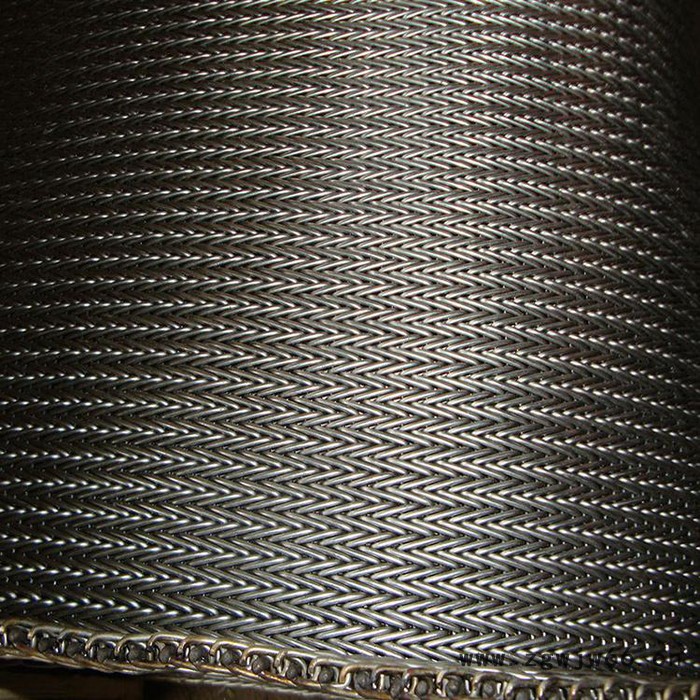 博创 人字形网带 定做人字形金属网带输送带 304耐高温流水线传送带图4